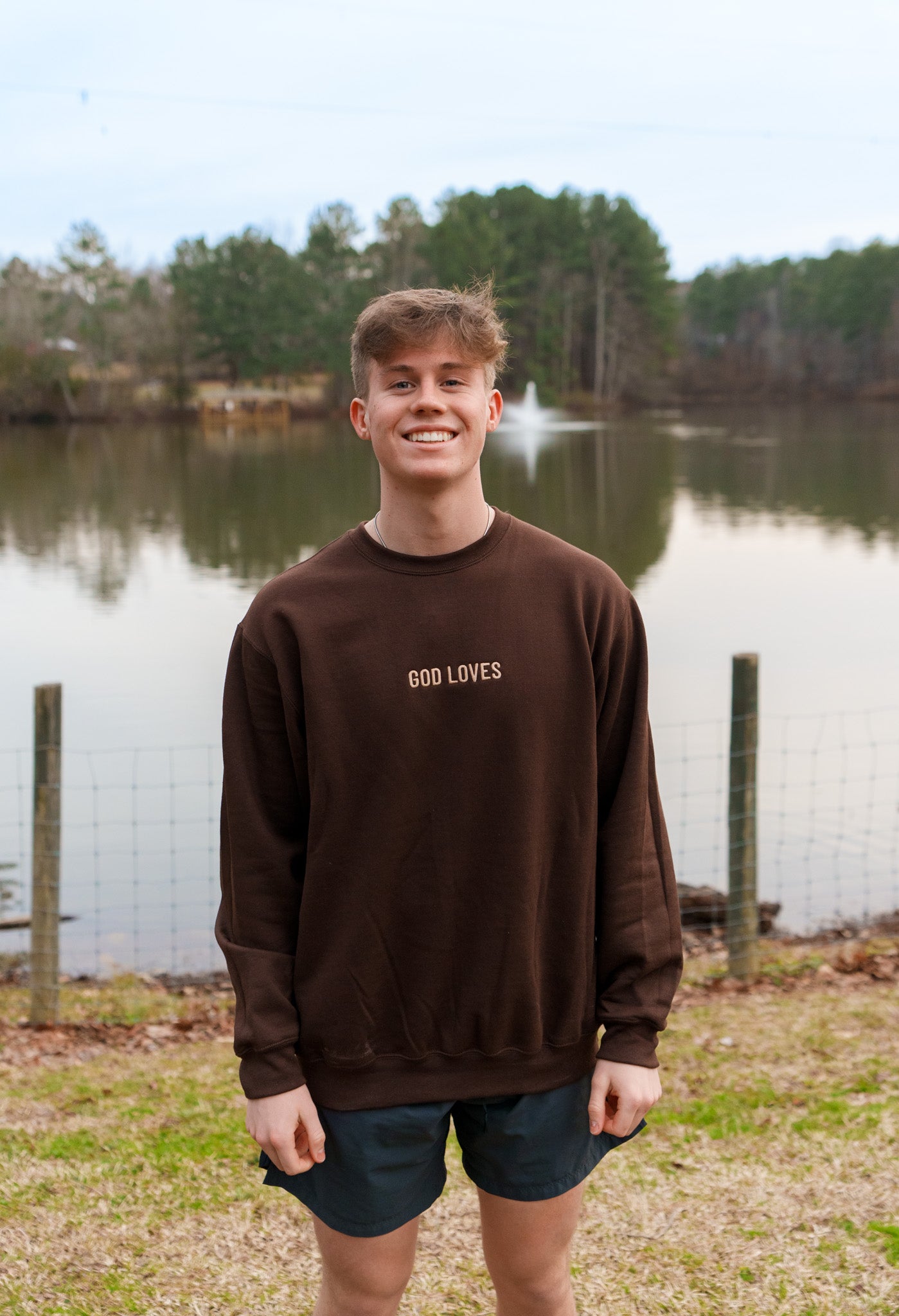 Brown Crew Neck Sweatshirt 