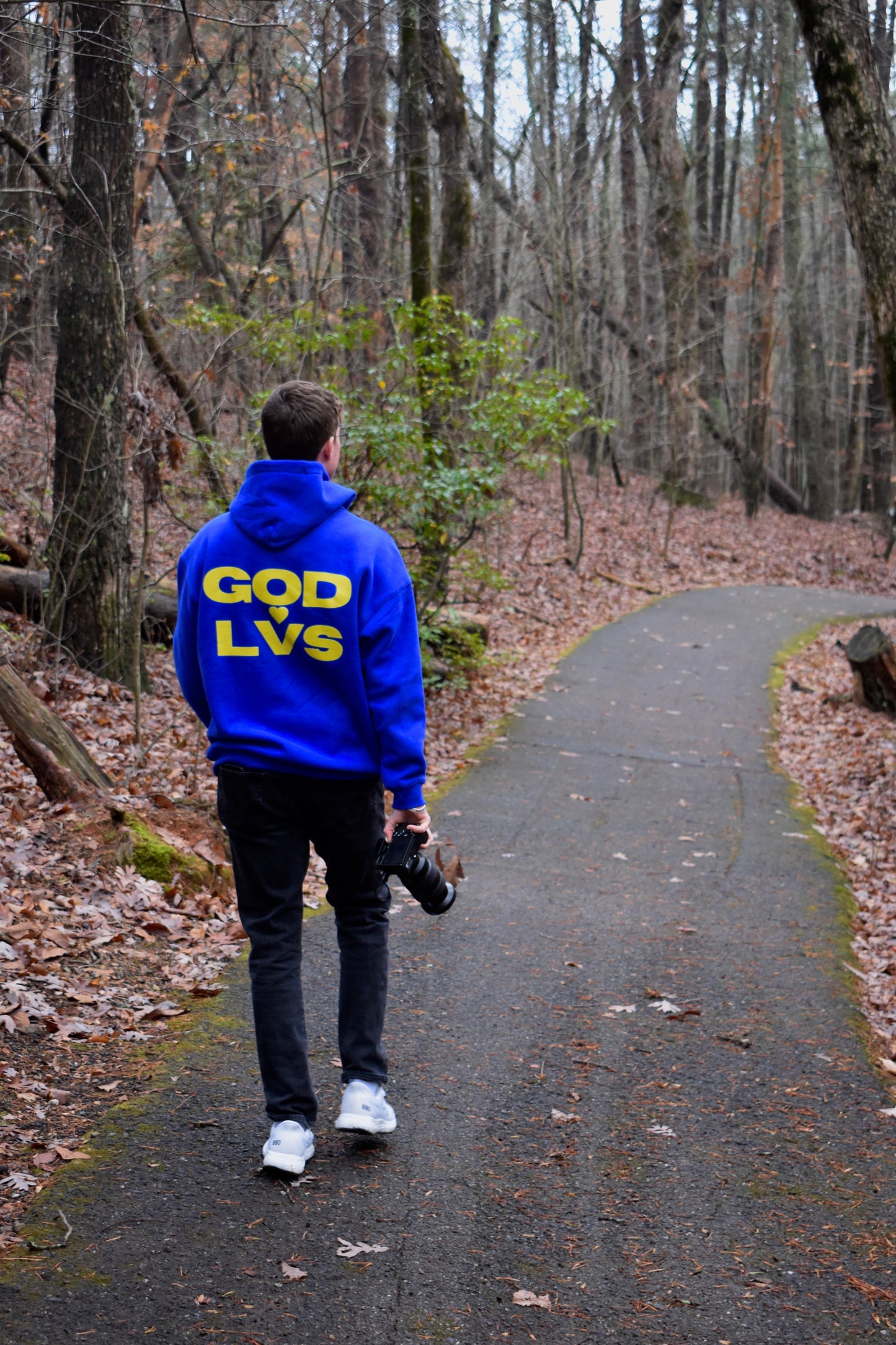 GOD LVS Blue Hoodie