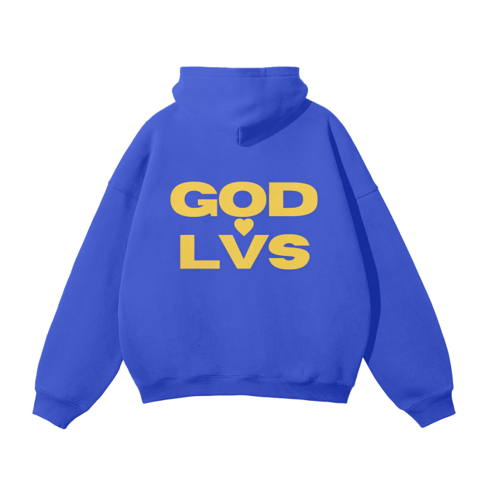 GOD LVS Blue Hoodie